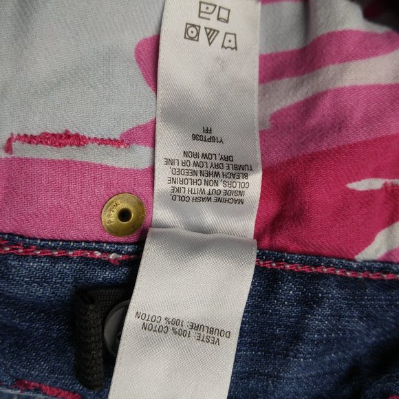 Cabela's 919245 Boot Cut Jeans Girls 10 Pink Flannel Lined Low Rise B169 - Picture 7 of 9